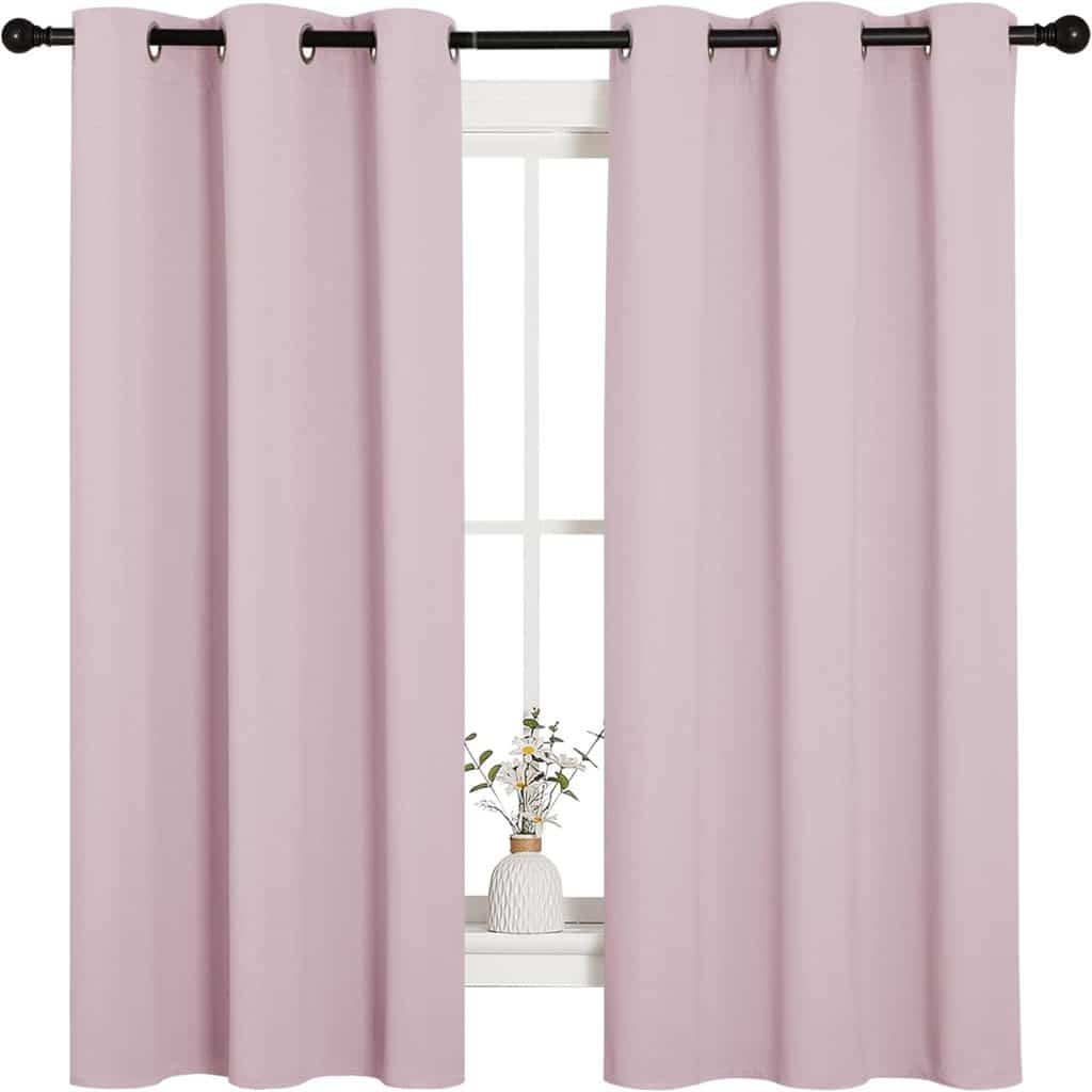 NICETOWN Nursery Essential Thermal Insulated Solid Grommet Top Blackout Curtains