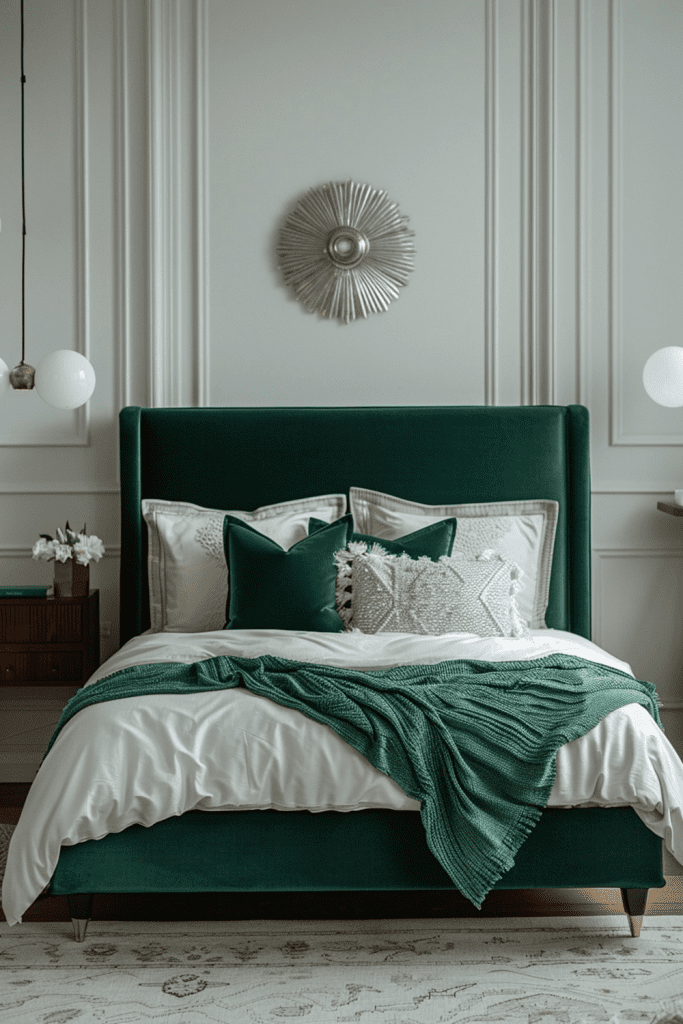 Neo-Deco Nook: Contemporary Emerald Designs