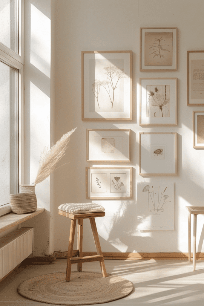 Neutral-Toned Gallery Walls
