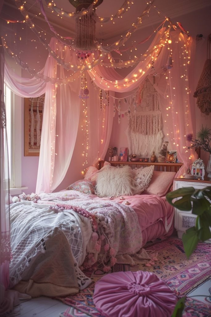 Pink Boho Bedroom Ideas