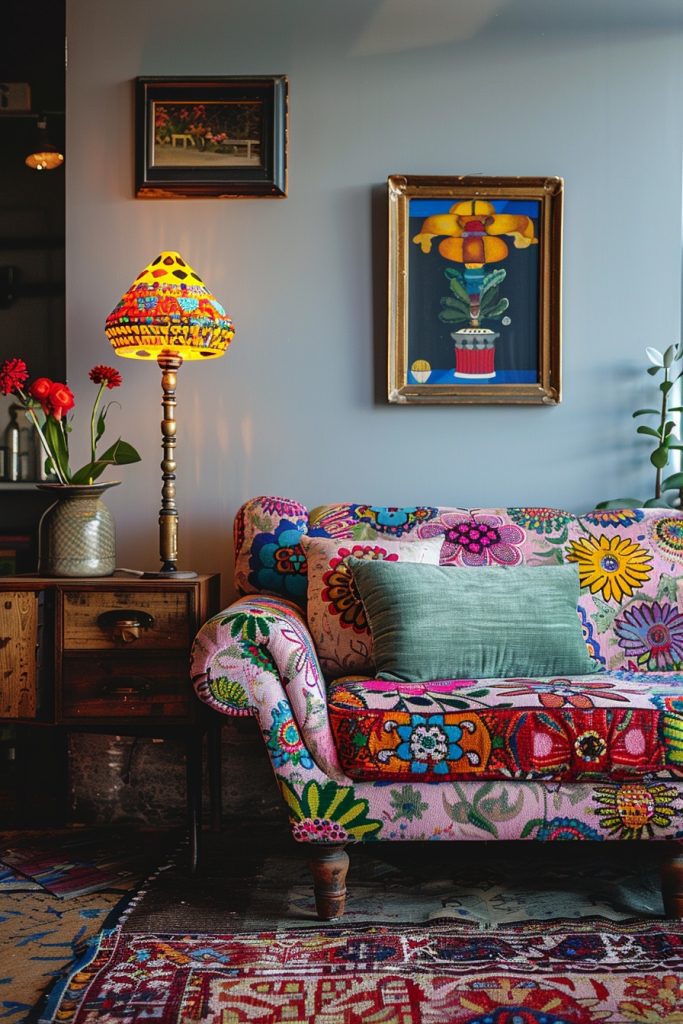 Psychedelic Print Armchairs