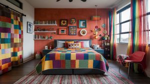 Rainbow Boho Bedroom