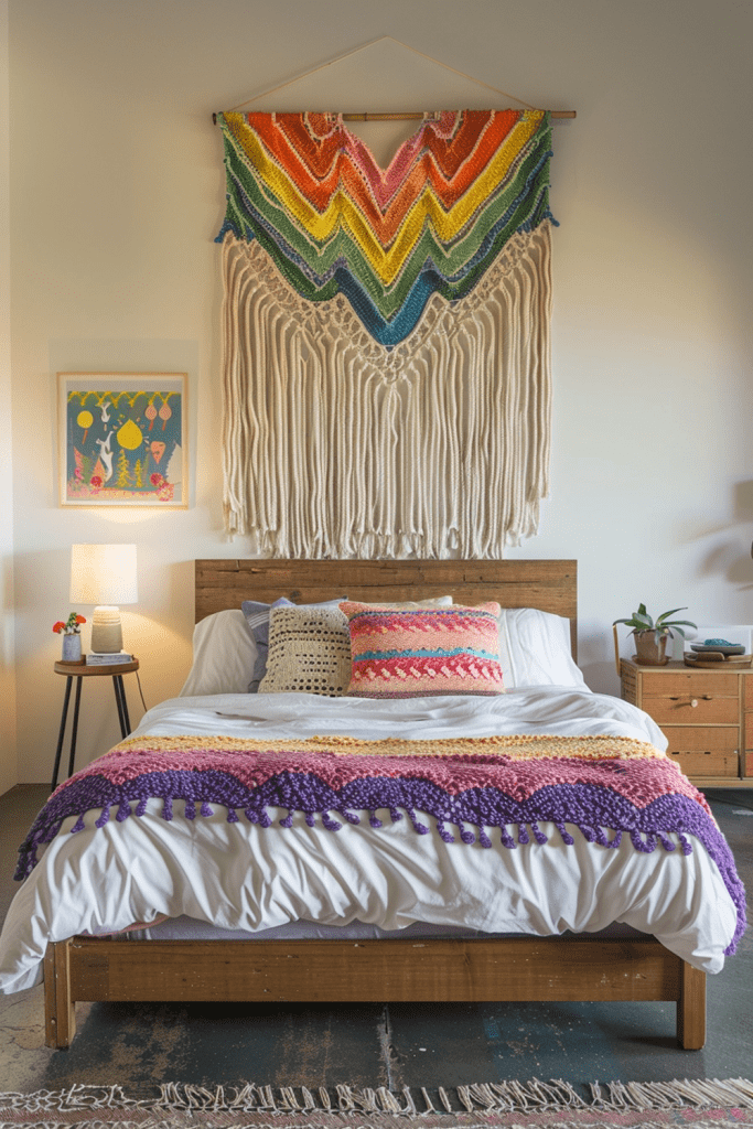 Rainbow Macrame Wall Hangings