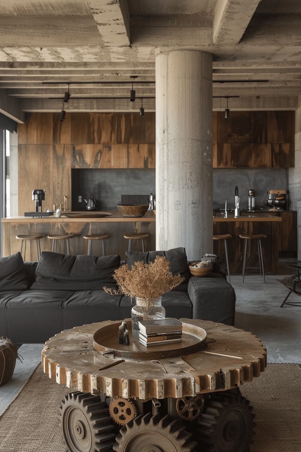 Repurposed Industrial Materials In Small Apartment Renovation Ideas preview