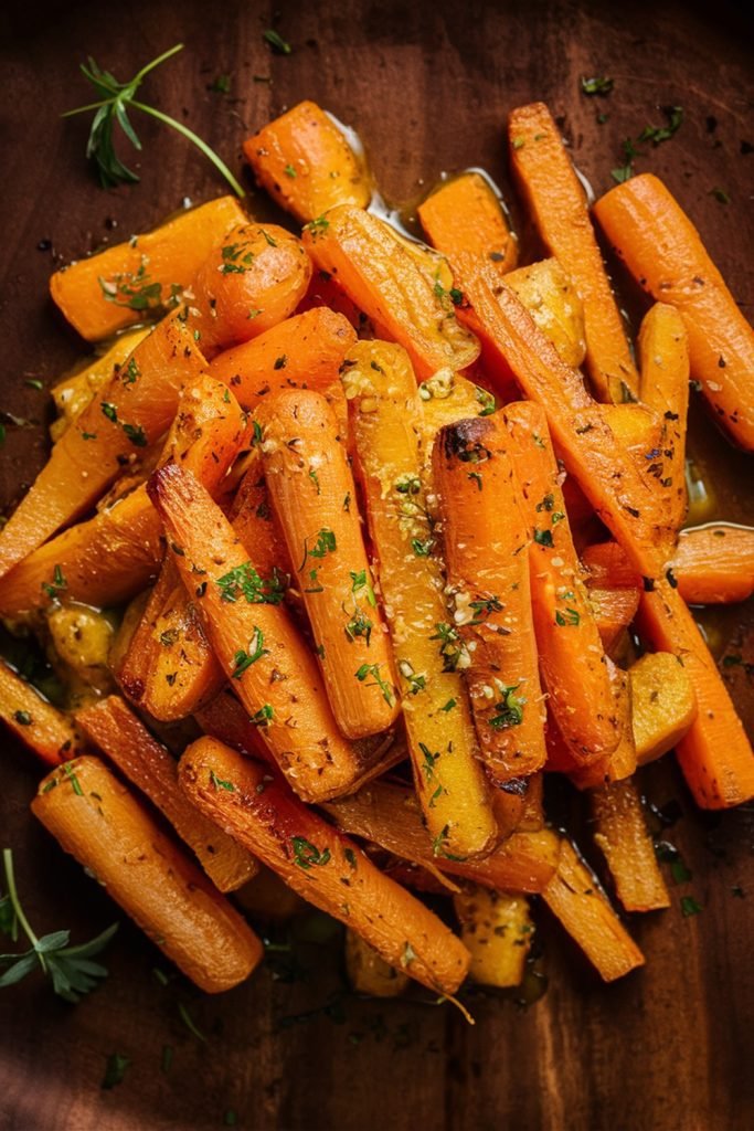 Roasted Butter Garlic Carrots Recipe