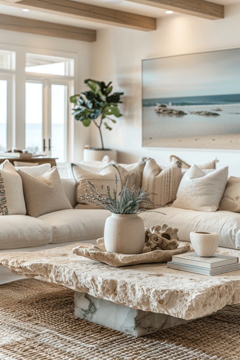 29 Beach Modern Coastal Living Room Ideas - Courtneys World