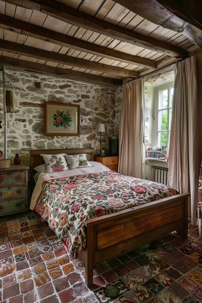 Rustic Country Summer Bedroom