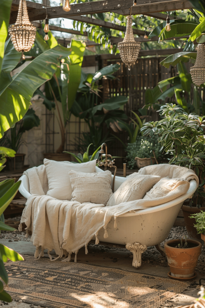 Upcycled Elegance Outdoor Lounge