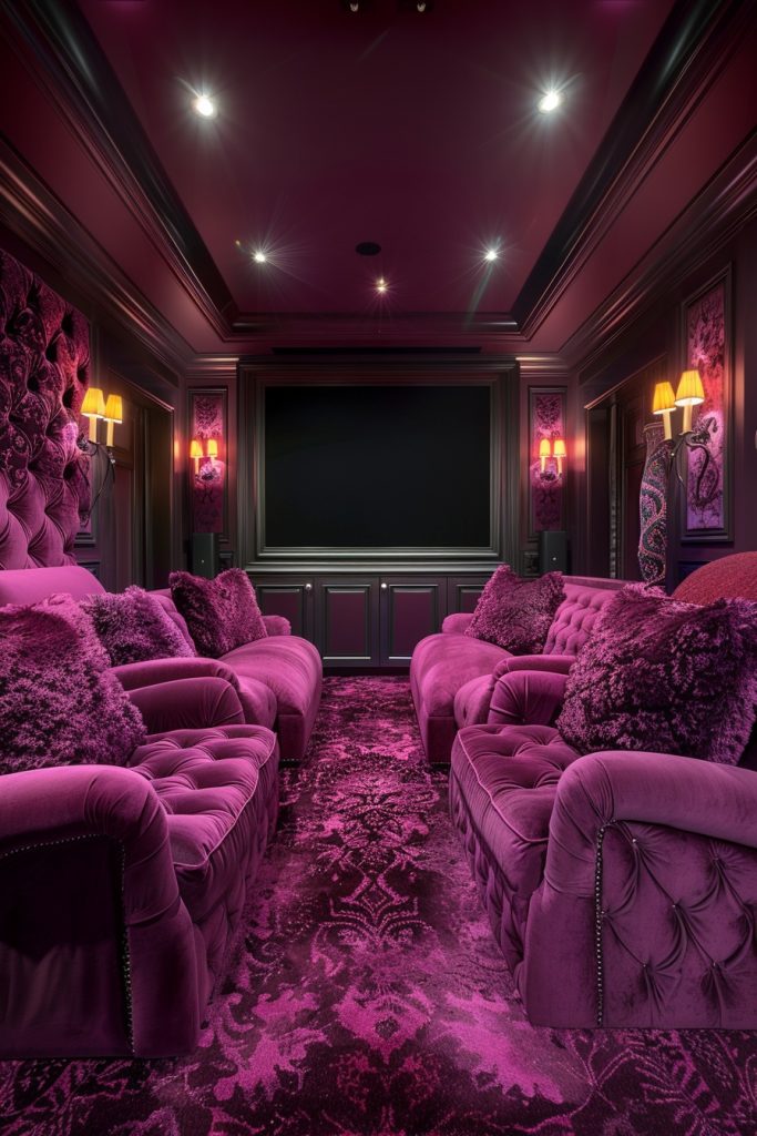 Vibrant Velvet Viewing Room