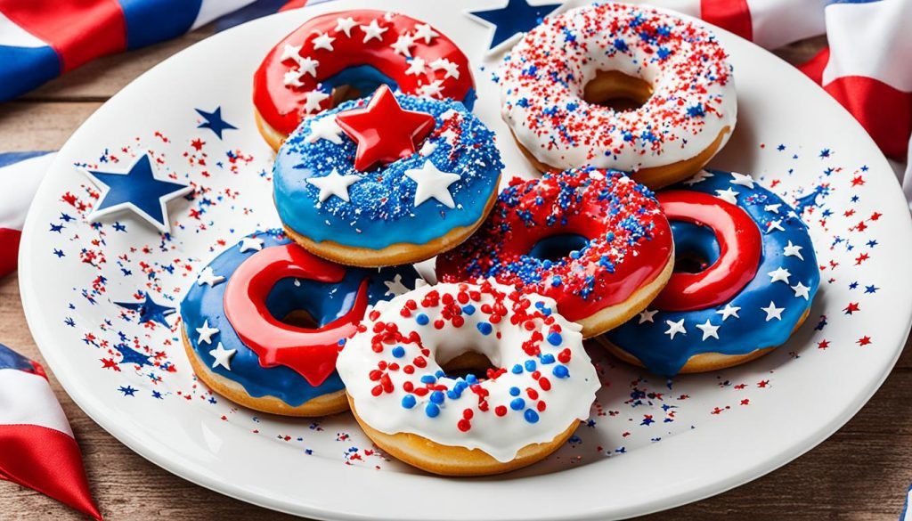 homemade patriotic donuts