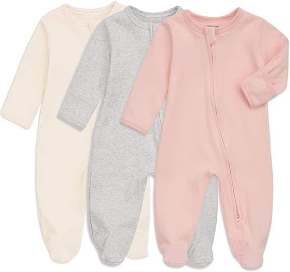 Aablexema Baby Footie Pajama with Mitten Cuffs