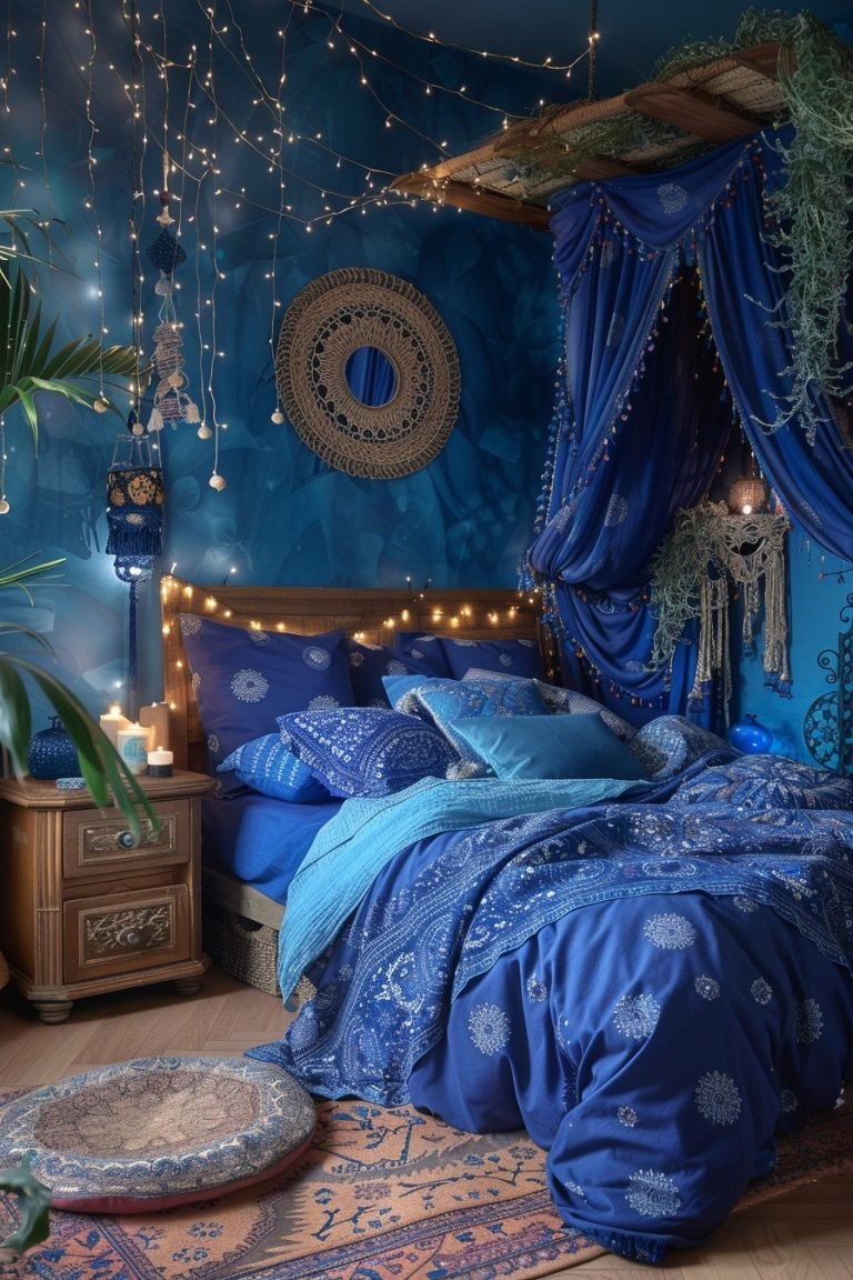 29 Blue Boho Interior Ideas For A Serene And Stylish Space - Courtneys ...