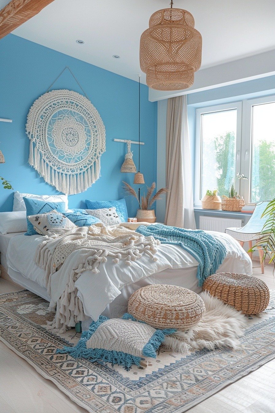 29 Bright Blue Boho Bedroom Ideas For A Vibrant And Relaxing Retreat ...