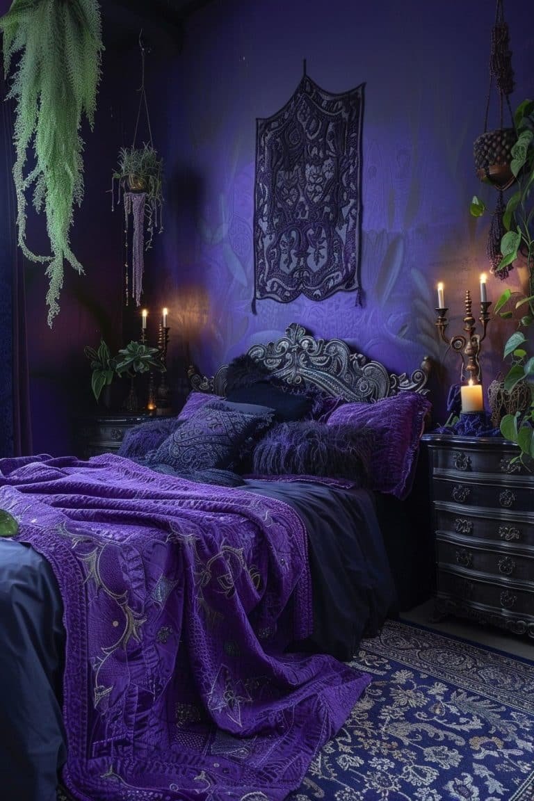 29 Goth Boho Bedrooms Dark And Dreamy Design Inspirations Courtneys