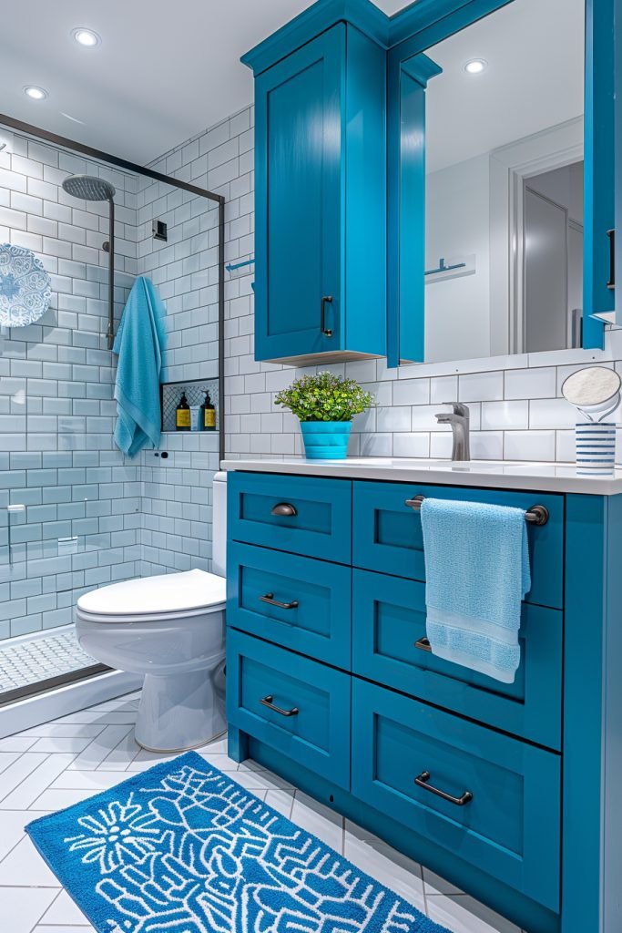 Bold Color Accents in Small Bathrooms