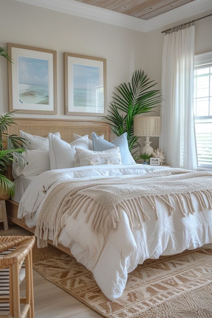Coastal Boho Palms Bedroom
