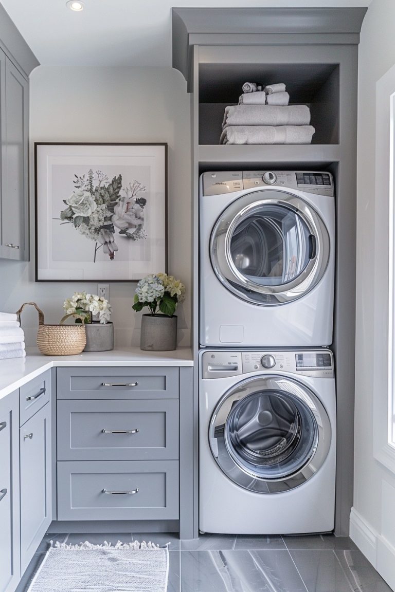 29 Stacked Laundry Room Ideas For Maximizing Your Space And Efficiency ...