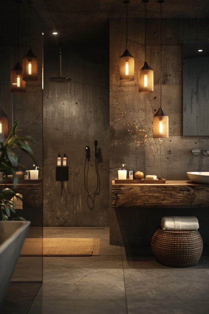 Concrete Jungle Bathroom Design