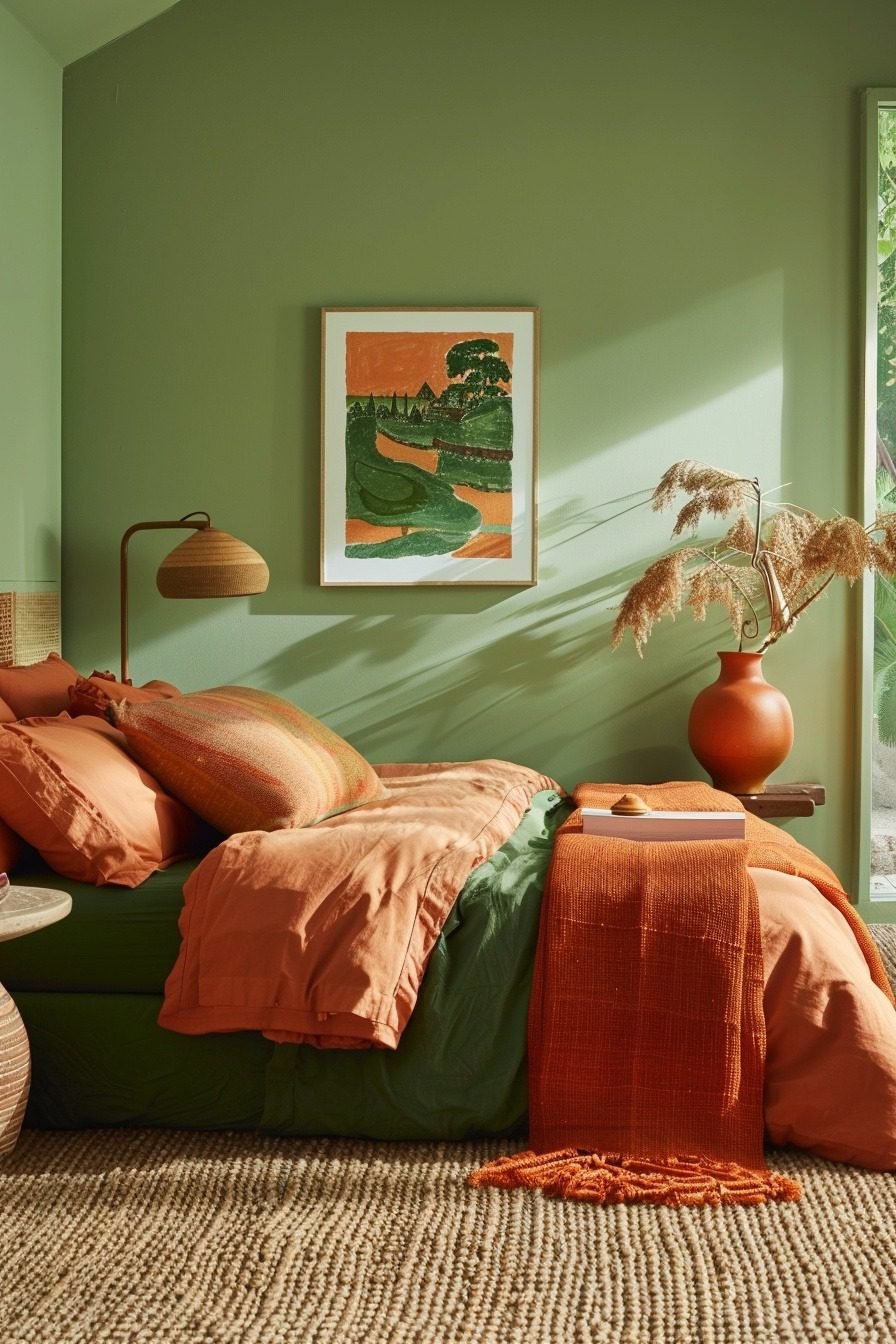 29 Green And Terracotta Bedroom Ideas For A Warm And Earthy Retreat ...