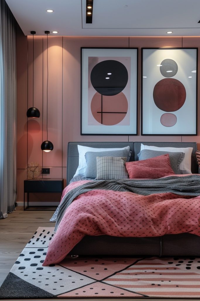 Contemporary Pink and Black Chic