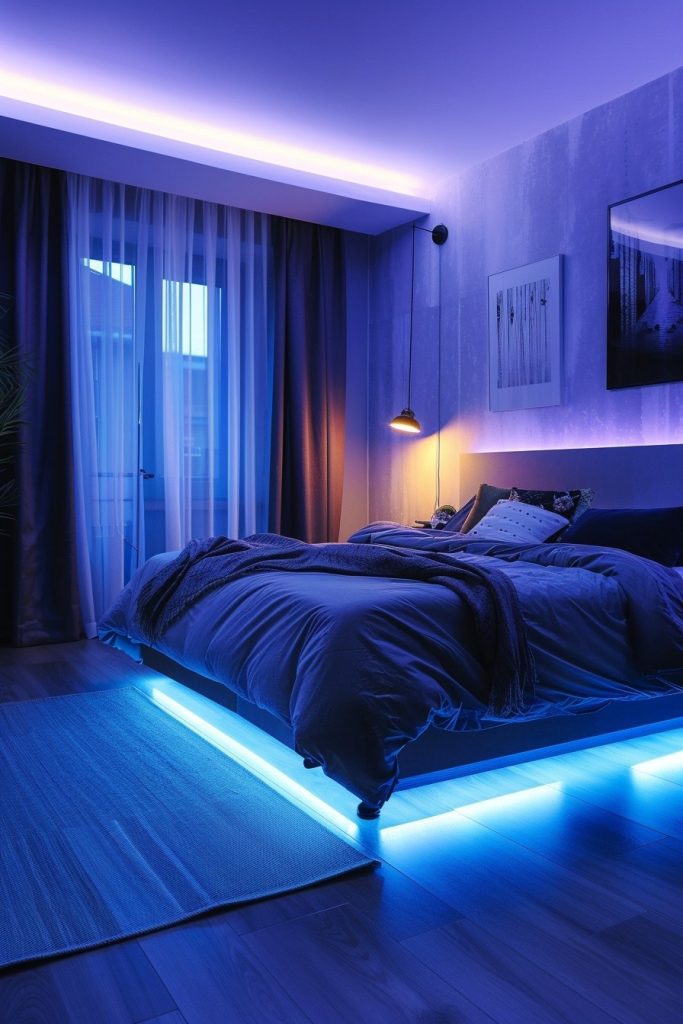 Corner LEDs for Soft Bedroom Lighting