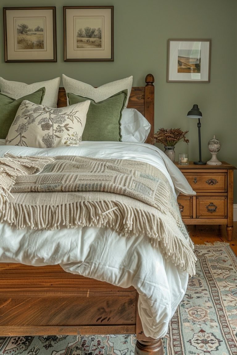 29 Sage Green Farmhouse Bedroom Ideas For A Refreshing Retreat ...