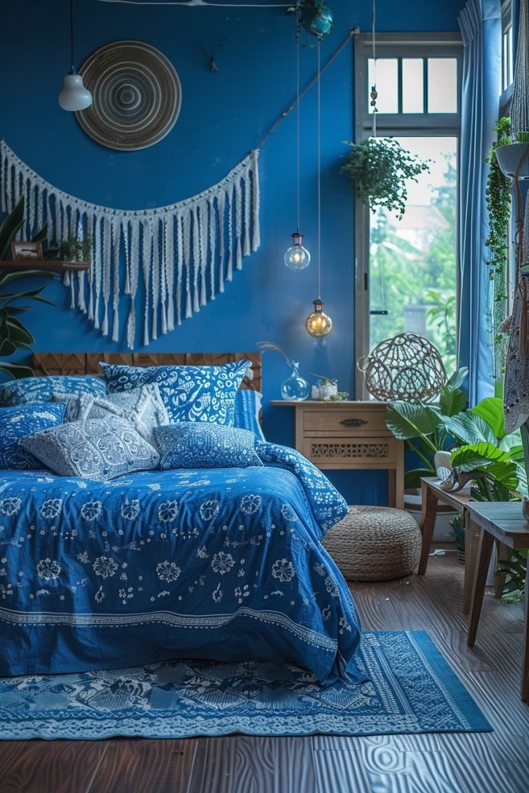 29 Bright Blue Boho Bedroom Ideas For A Vibrant And Relaxing Retreat ...