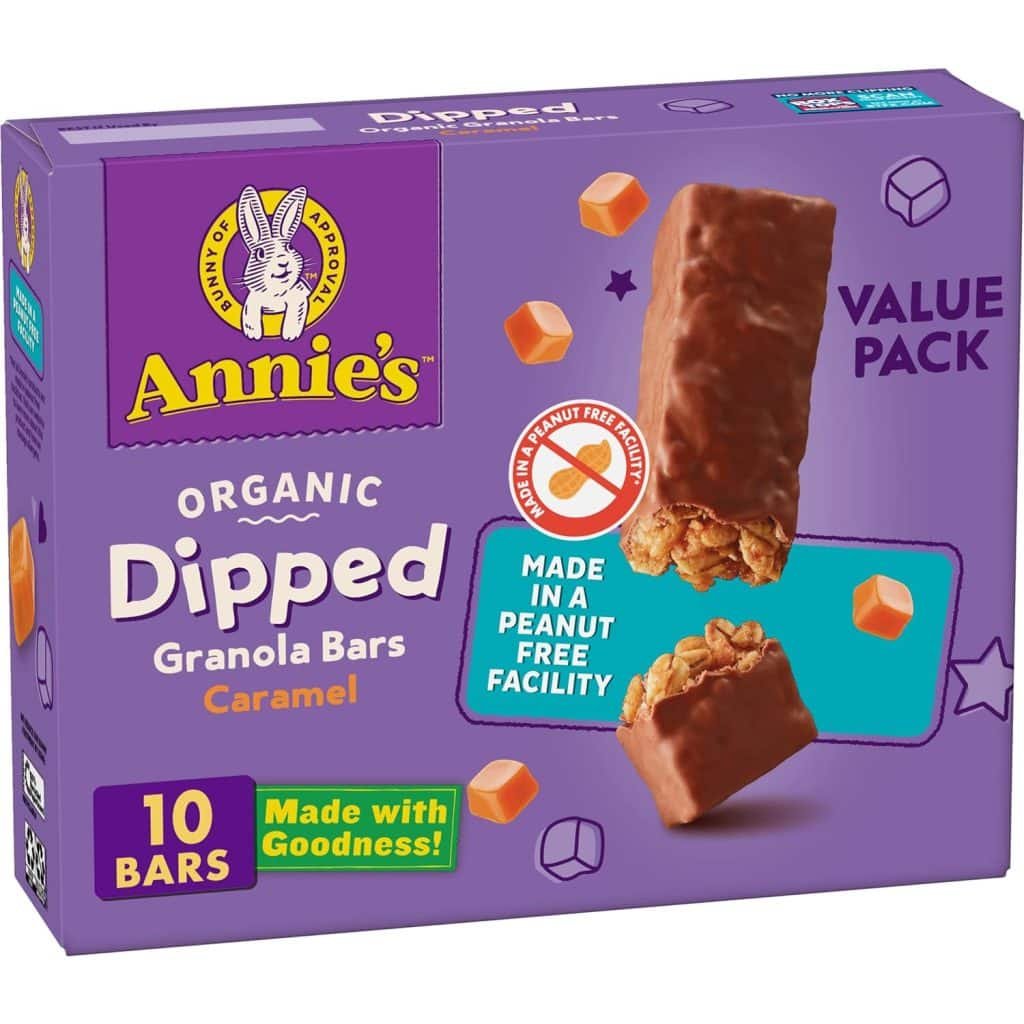 Annie's Organic Dipped Granola Bars, Caramel