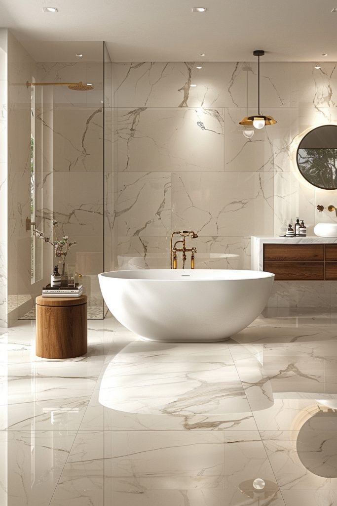 Elegant Marble Tile Bathrooms