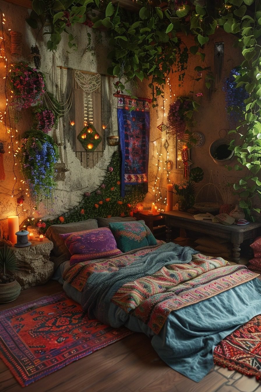 29 Rustic Boho Witchy Bedroom Ideas To Transform Your Space - Courtneys ...