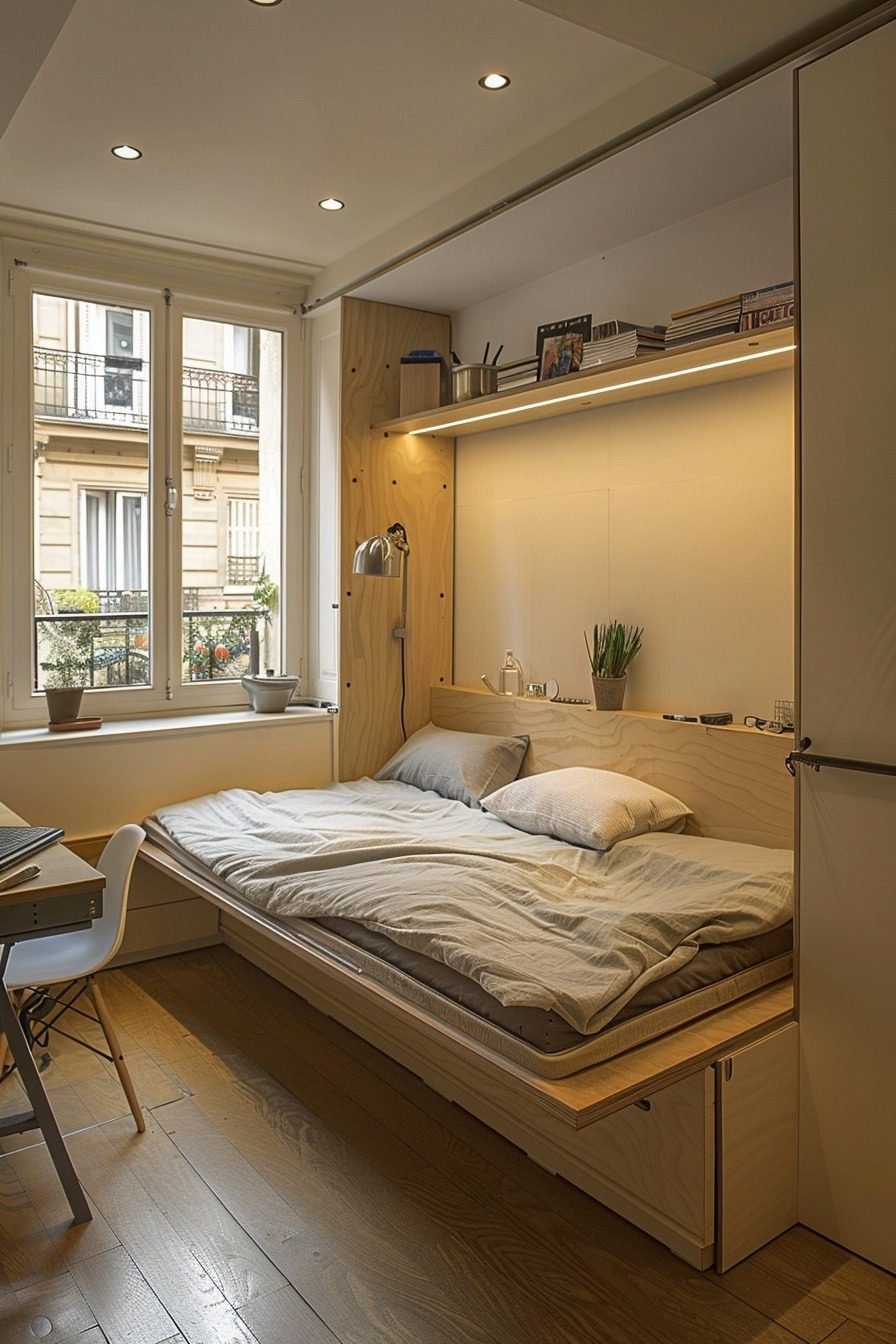 29 Tiny Bedroom Apartment Ideas To Maximize Your Space - Courtneys World