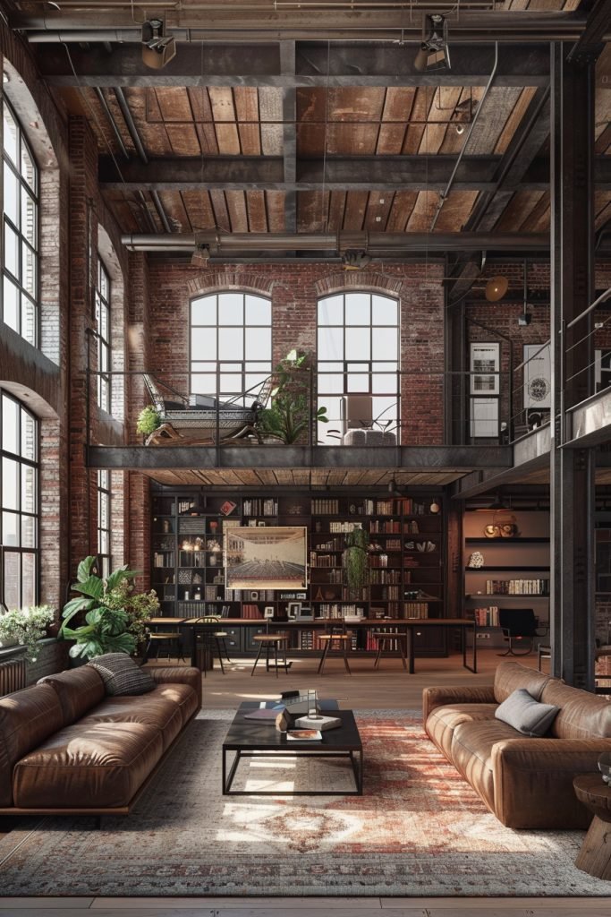 Industrial Loft Living Space