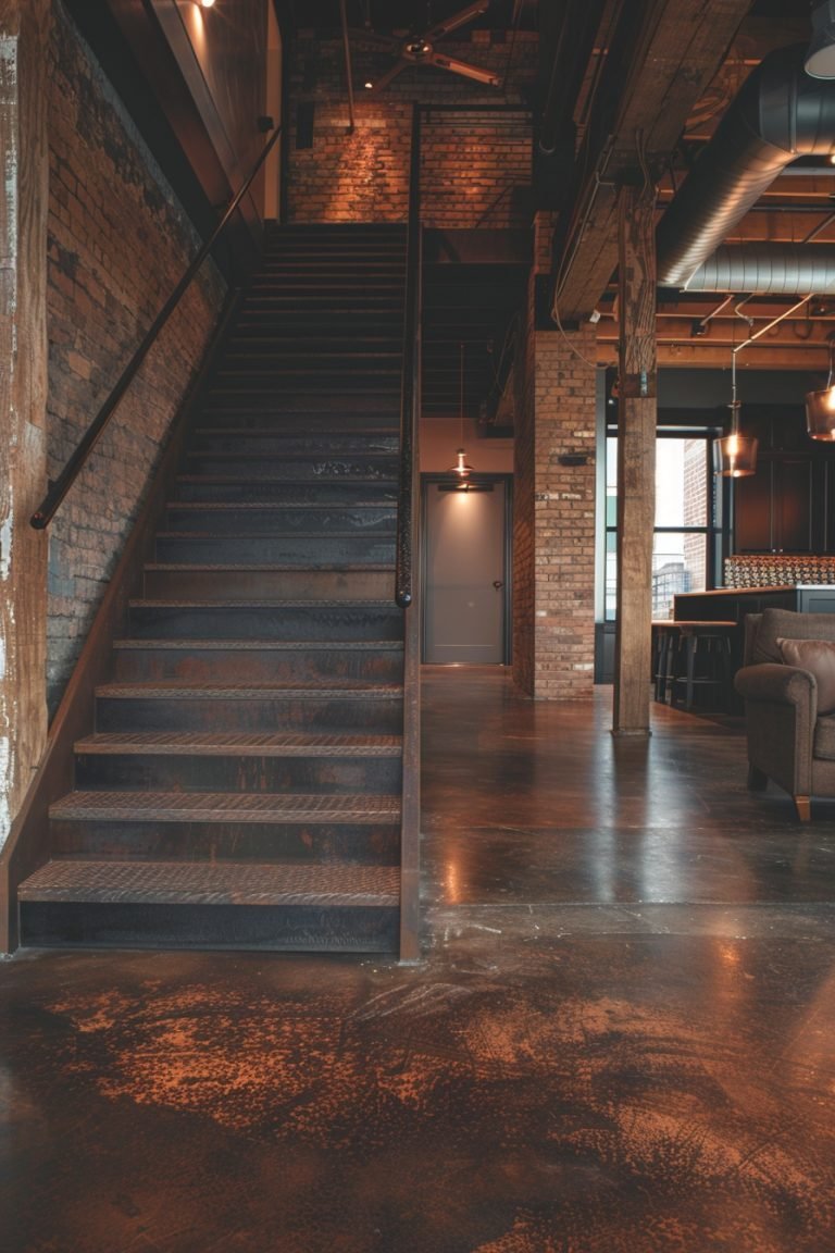 29 Captivating Staircase Entryway Ideas To Transform Your Home ... - Industrial Metal Staircase Loft Apartment Ideas