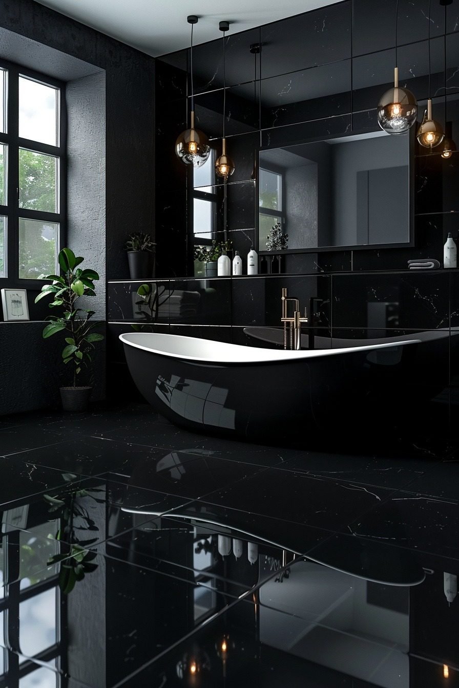 29 Bold Black Bathroom Decor Ideas For A Dramatic Flair - Courtneys World