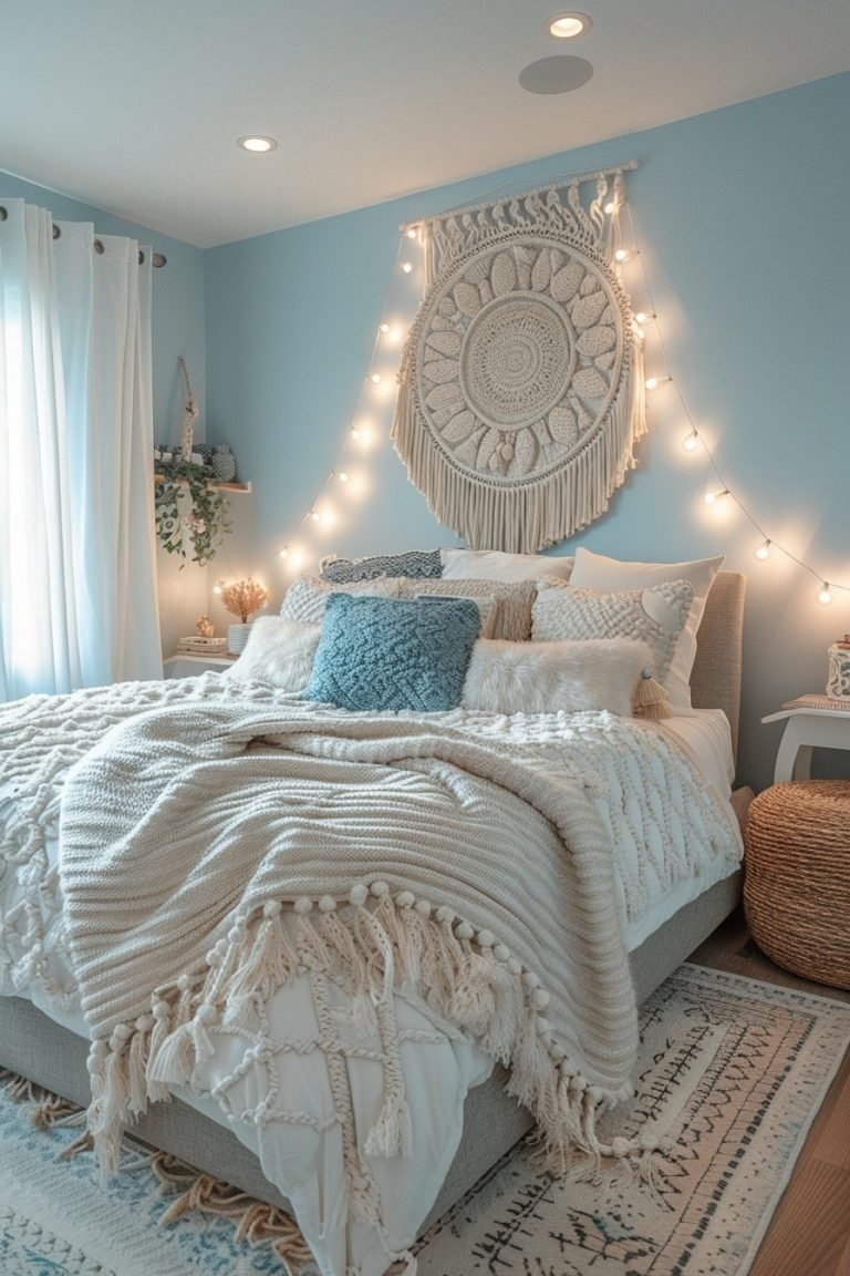 29 Blue Boho Girls Bedroom Designs To Inspire Sweet Dreams - Courtneys ...
