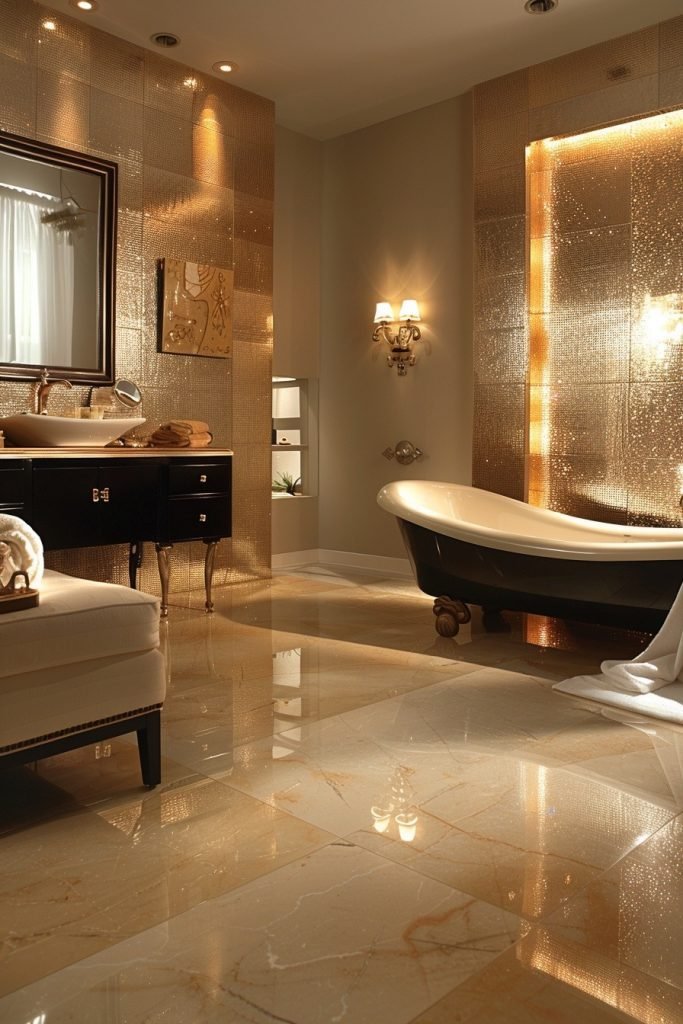 Luxurious Gold Accent Tiles