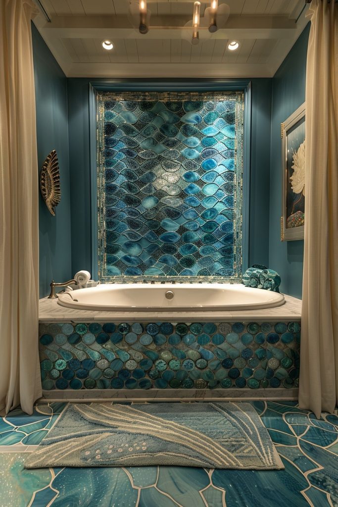 Mermaid Tail Tiles Bathroom