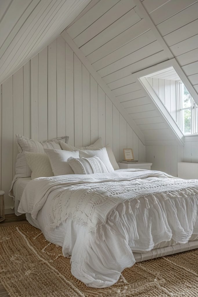Minimalist Attic Guest Bedroom