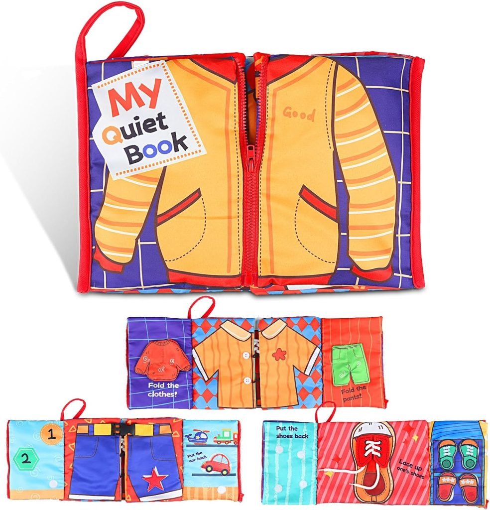 Montessori Busy Board Baby Busy Book - Sensory Toys for Babies 6 12 18 Months - Baby for Toddler Boys Girls One 1 2 3 4 Year Old - Infant Travel Learning Toys