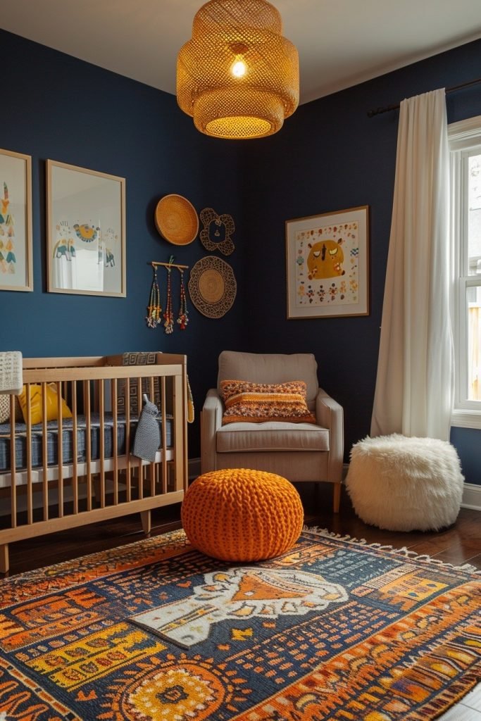 Navy Boho Chic Nurseries