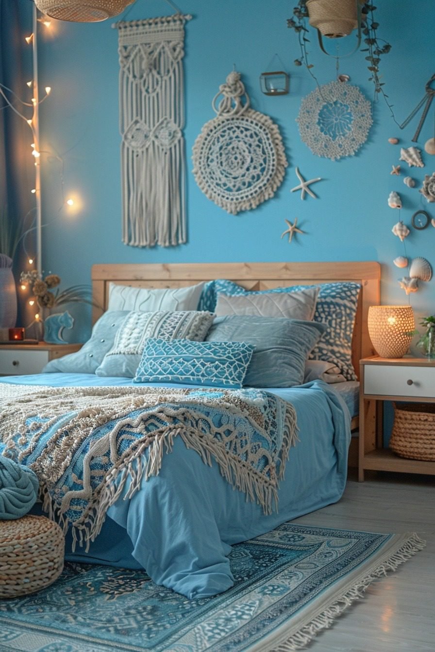 29 Blue Boho Girls Bedroom Designs To Inspire Sweet Dreams - Courtneys ...