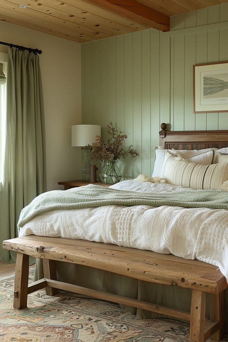 29 Sage Green Farmhouse Bedroom Ideas For A Refreshing Retreat - Courtneys World