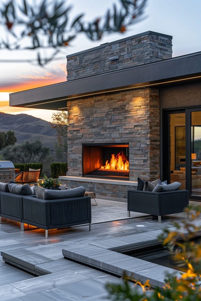 Outdoor Fireplaces for Modern Patios