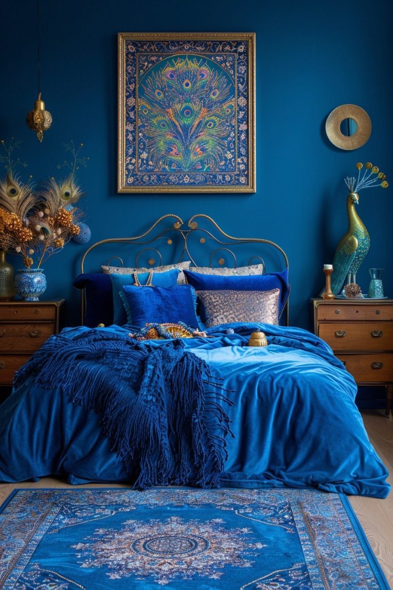 29 Bright Blue Boho Bedroom Ideas For A Vibrant And Relaxing Retreat ...