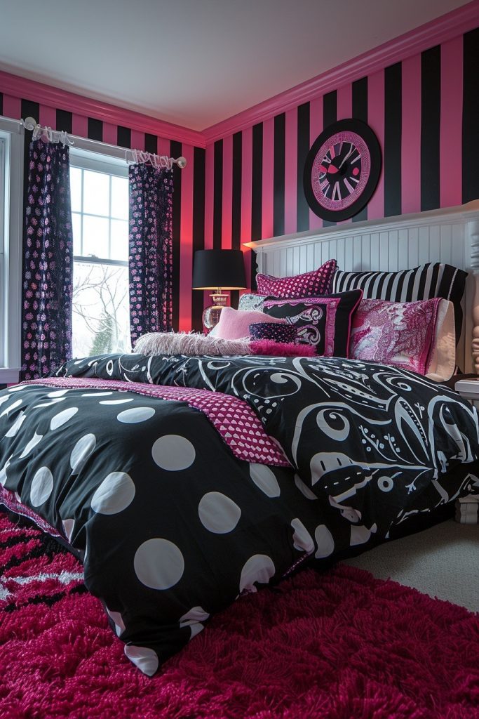 Playful Pink and Black Patterns
