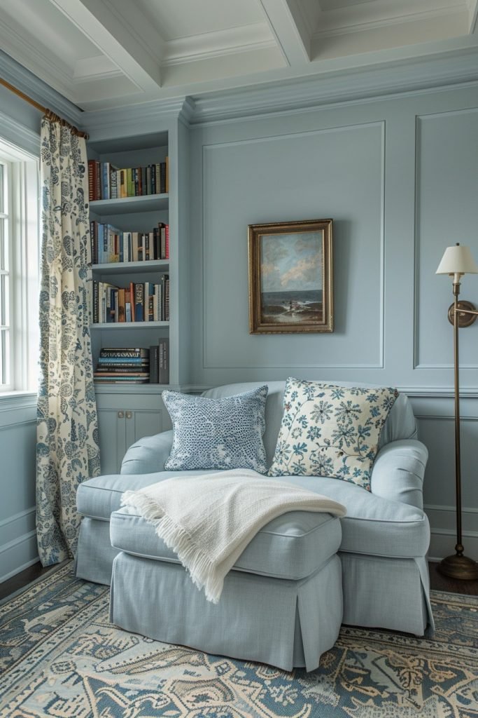 Powder Blue Boho Reading Corners