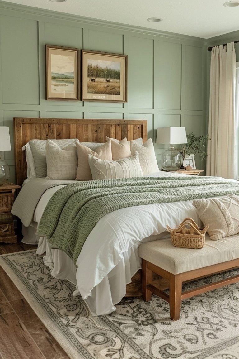 29 Sage Green Farmhouse Bedroom Ideas For A Refreshing Retreat ...