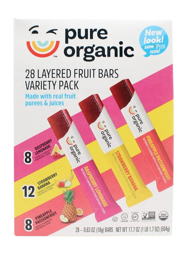 Pure Organic Layered Fruit Bars Variety Pack 28 count (Pack of 1)