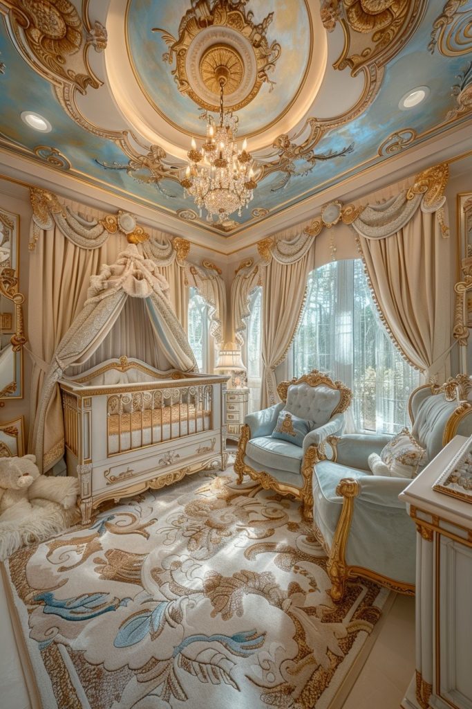 Regal Rococo Baby Room