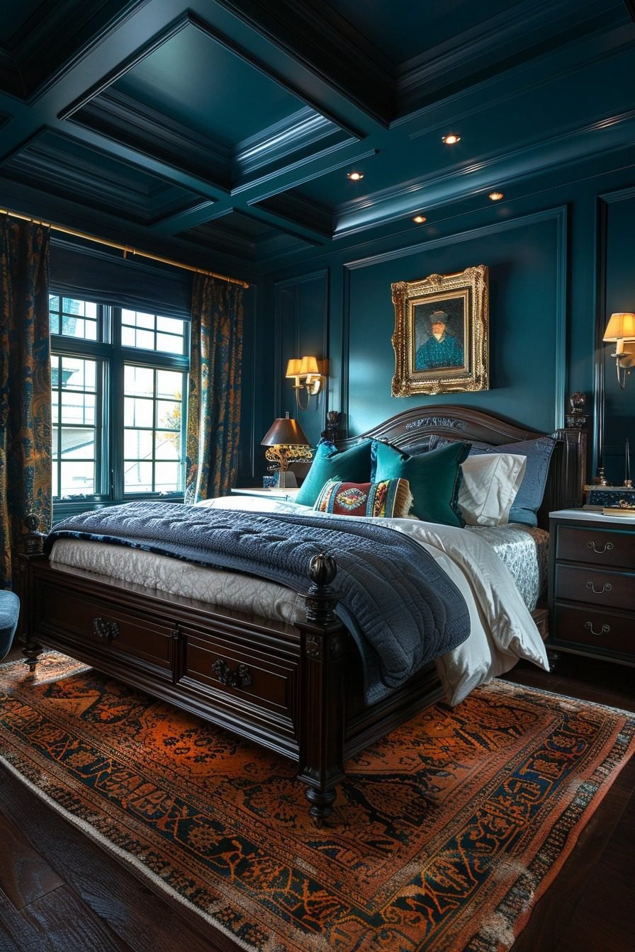29 Dark Teal Bedroom Ideas To Create A Tranquil And Luxurious Retreat ...